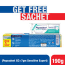 Pepsodent Toothpaste Germicheck 190g With 7gm Sensitive Expert Professional Free