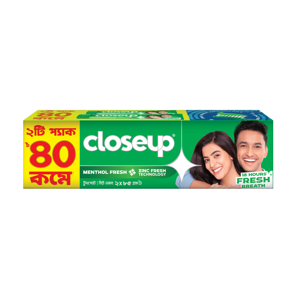 Closeup Toothpaste Menthol Fresh (Twin Pack 2X85g) – Ushopbd