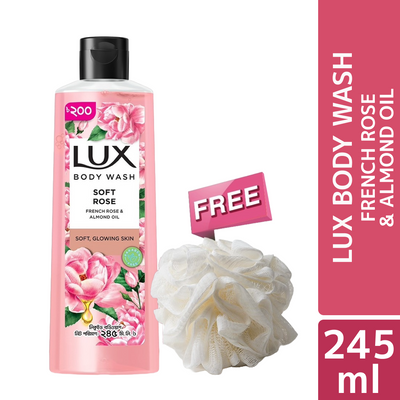 Lux Body Wash French Rose & Almond 245ml