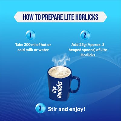 Horlicks Lite Health and Nutrition Drink Jar 400g (Powder Drink)