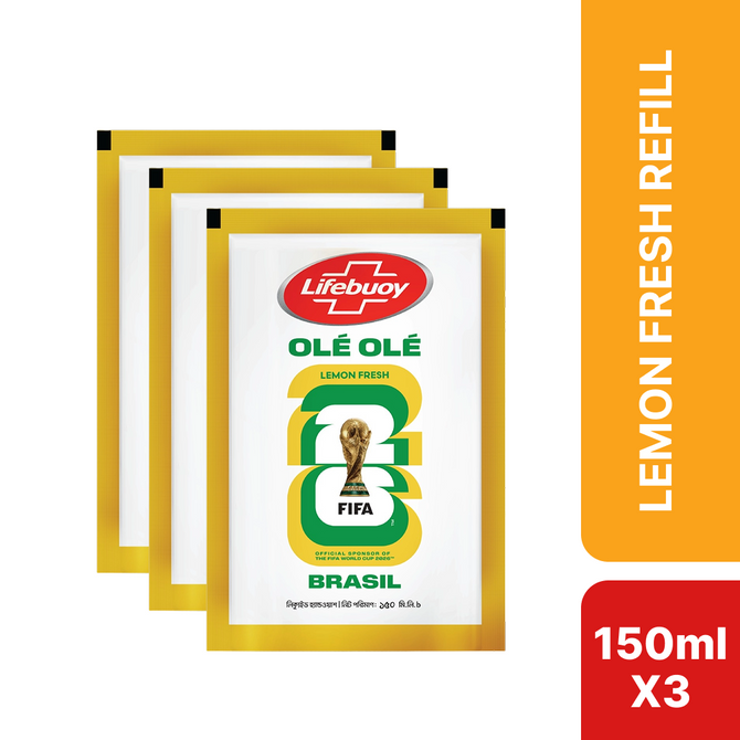 Lifebuoy Handwash Lemon Fresh Refill 150ml (Bundle Of 3)