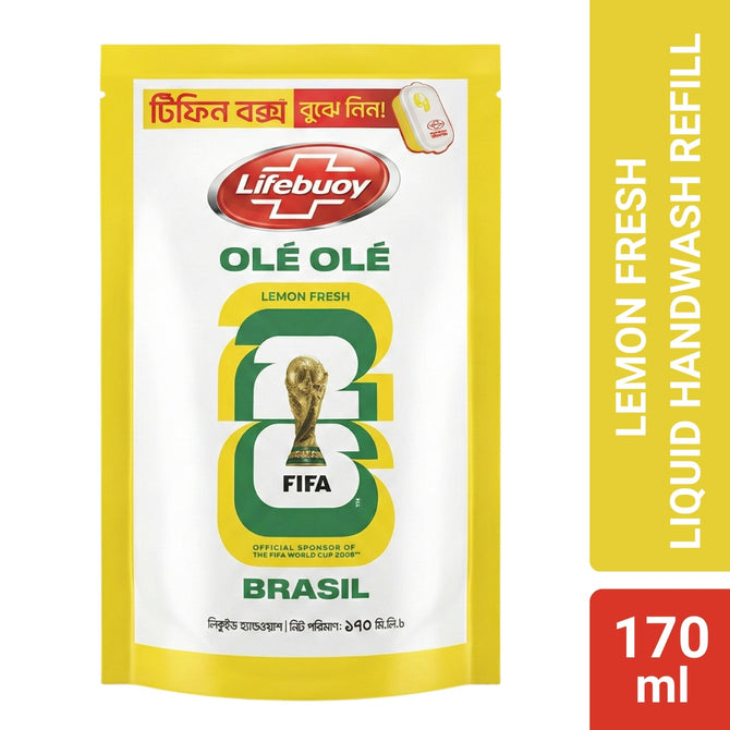 Lifebuoy Handwash Lemon Fresh Refill 170ml Tiffin Box Free