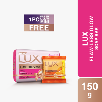 Lux Soap Bar Flaw Less Glow 150g With Fresh Glow Mini Soap Free