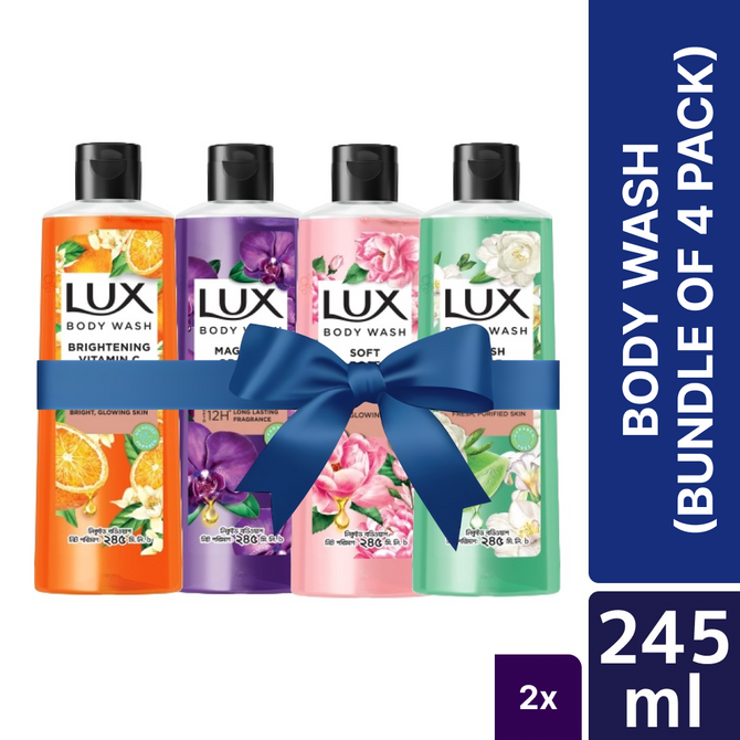 Lux Body Wash 245ml (Bundle of 4)