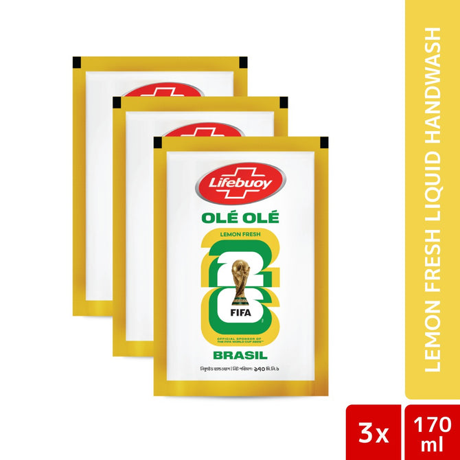 Lifebuoy Handwash (Soap) Lemon Fresh Refill 170ml (Bundle of 3)