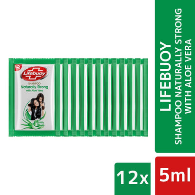 Lifebuoy Shampoo Natural Strong with Aloe Vera 5ml Combo Pack 12pcs