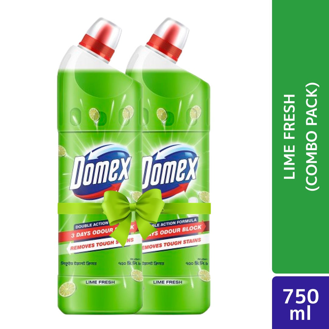 Domex Toilet Cleaning Liquid Lime Fresh 750ml Combo Pack 2Pcs – Ushopbd
