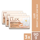 Lux Soap Bar Bright Glow 90g (Bundle of 3)