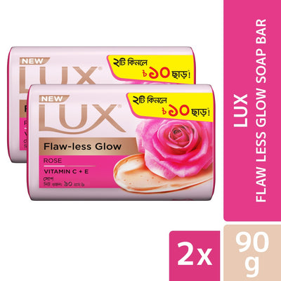 Lux Soap Bar Flaw Less Glow 90g Combo Pack 2pcs