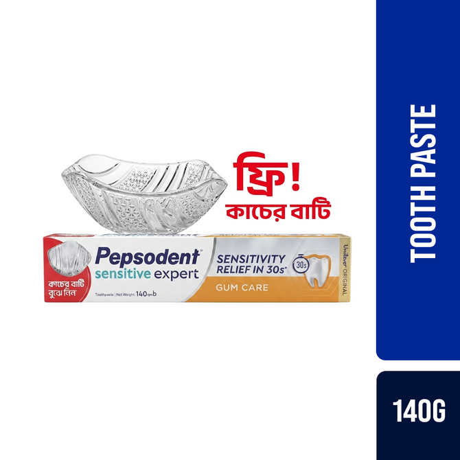 Pepsodent Sensitive Expert Gum Care 140g (Glass Bowl Free)