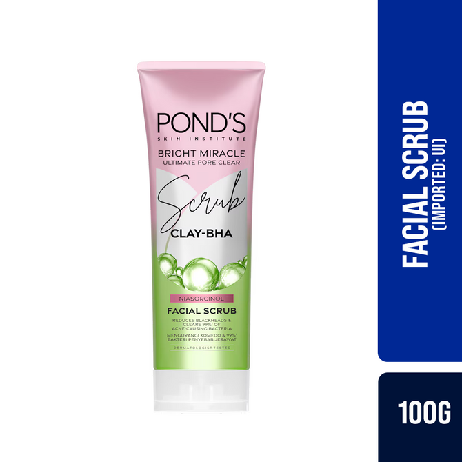 Pond'S Bright Miracle Ultimate Pure Clear Facial Scrub (Imported )(UI)100g