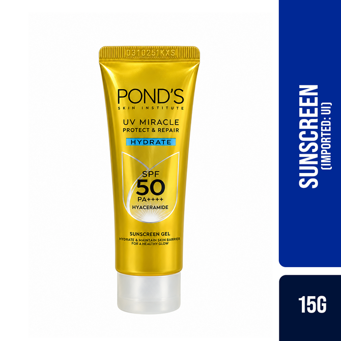 Pond'S Uv Miracle Protect & Repair Hydrate Sunscreen Gel(Imported )(UI) 15g
