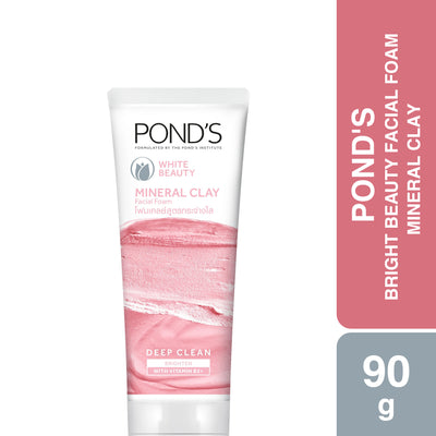 Ponds Bright Beauty Mineral Clay Instant Brightness Face Wash Foam 90g