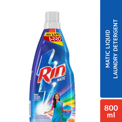 Rin Liquid Detergent Matic 800ml