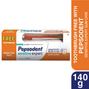 Pepsodent Sensitive Expert Gum Care 140g Toothbrush Free