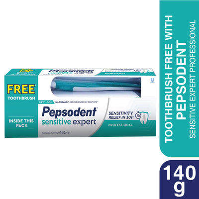 Pepsodent Sensitive Expert Professional 140g Toothbrush Free