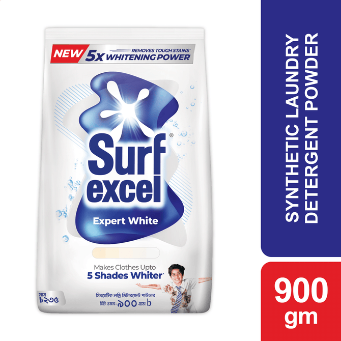 Surf Excel Expert White Synthetic Laundry Detergent Powder 900g