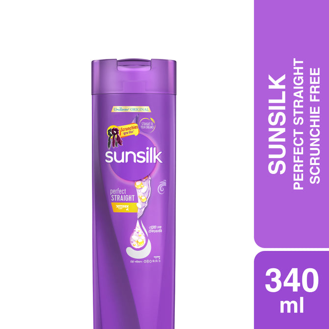 Sunsilk Shampoo Perfect Straight 340ml Hair Scrunch Free
