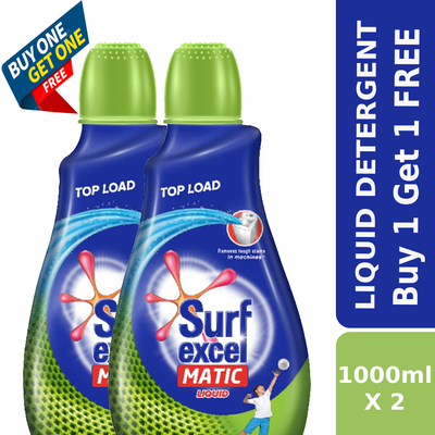 Surf Excel Matic Liquid Detergent Top Load 1L Buy 1 Get 1 Free