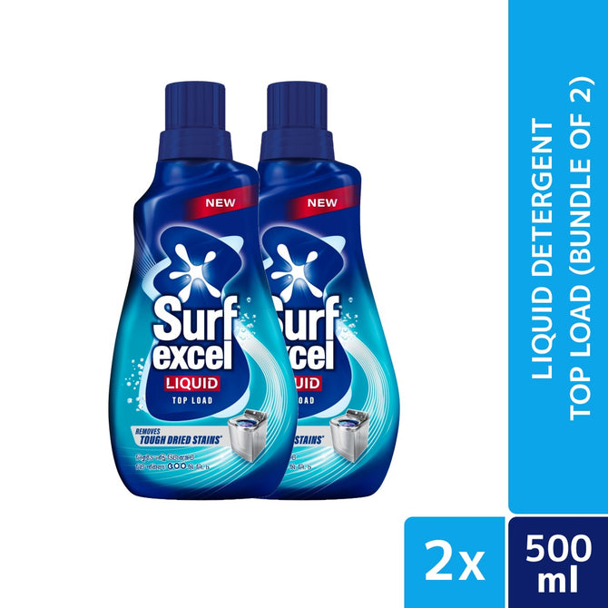 Surf Excel Liquid Detergent Top Load 500ml (Bundle of 2)