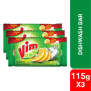 Vim Dishwashing Bar 115g (Bundle of 3)