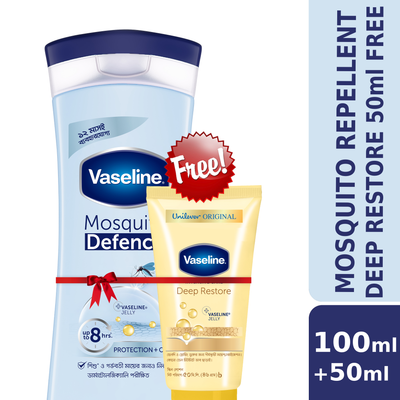 Vaseline Mosquito Defence Lotion 100ml With Vaseline Lotion Deep Restore 50ml Free