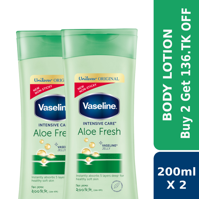 Vaseline Lotion Aloe Fresh 200ml Buy 2 Get 136 TK OFF