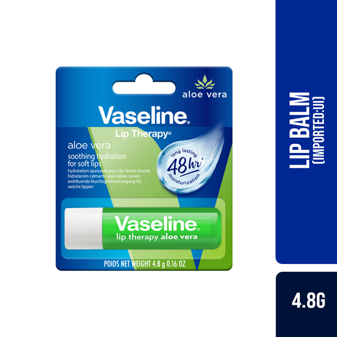 Vaseline Lip Therapy Aloe Vera Balm Stick(Imported )(UI) 4.8gm
