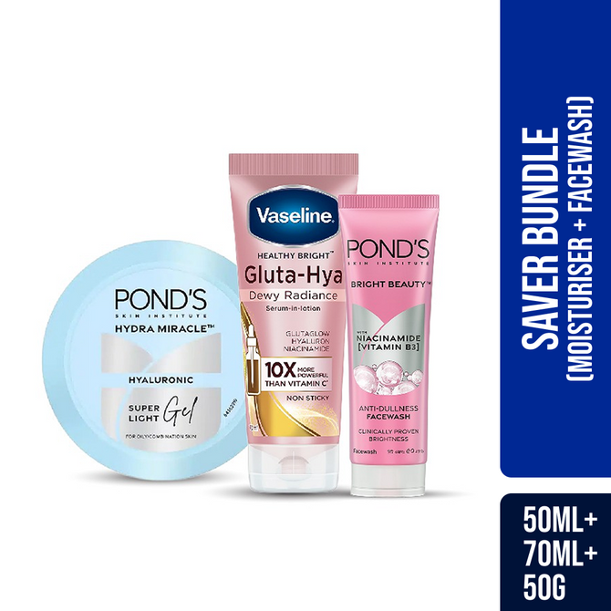 Vaseline & Ponds Dewy Trio Pack