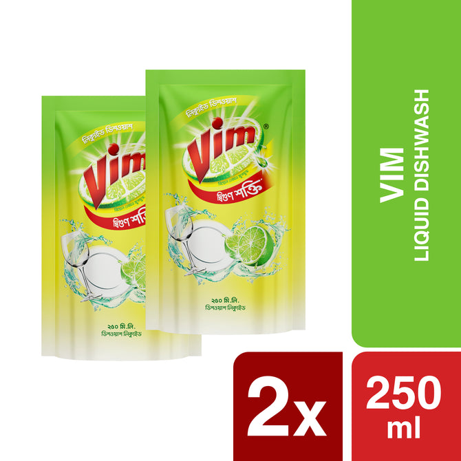 Vim Liquid Dishwash 250ml (Bundle of 2)