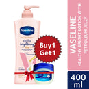 Vaseline Lotion Healthy Bright 400ml  With 50ml Petroleum Jelly Free