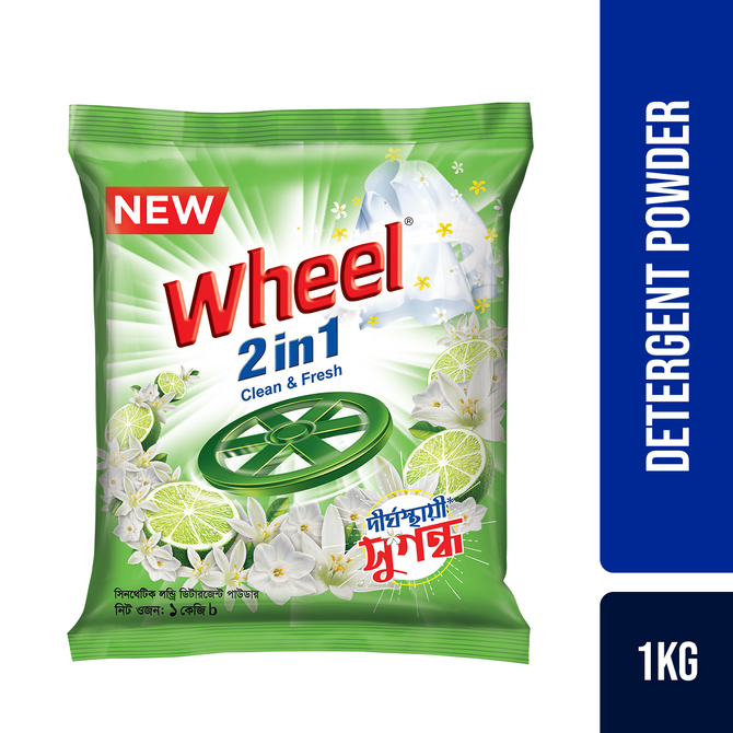 Wheel Washing Powder 2in1 Clean & Fresh 1Kg