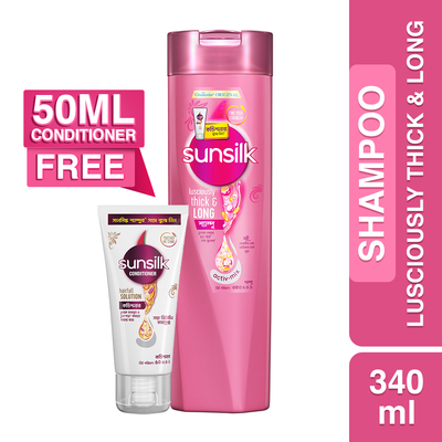 Sunsilk Shampoo Lusciously Thick & Long 340ml Conditioner Free