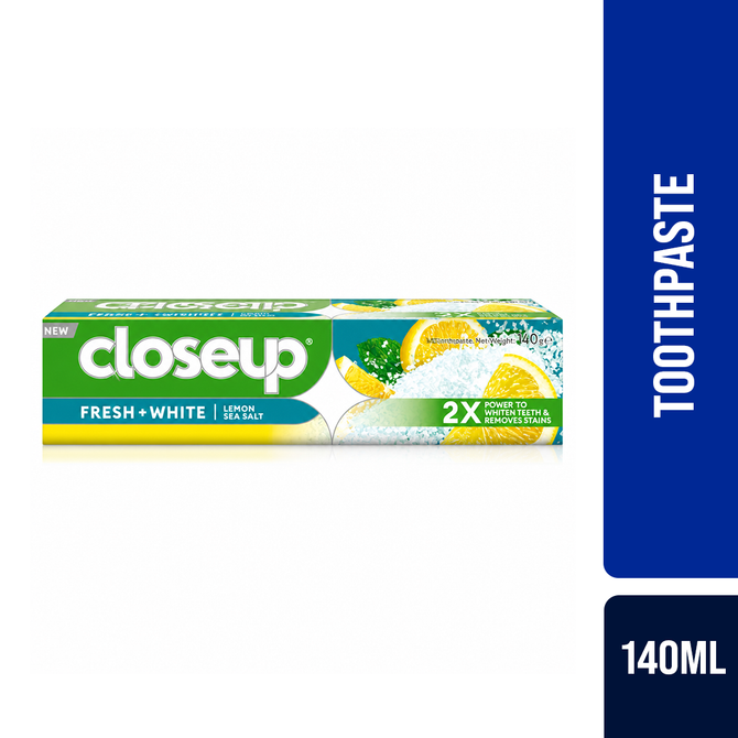 Closeup Toothpaste Lemon Sea Salt 140g